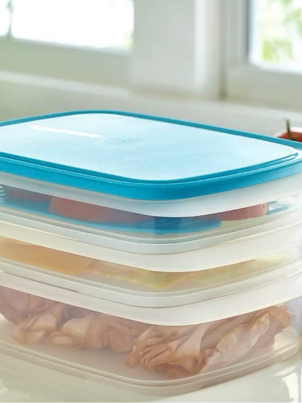 Tupperware NEW Blue Stackables Family Set - food storage